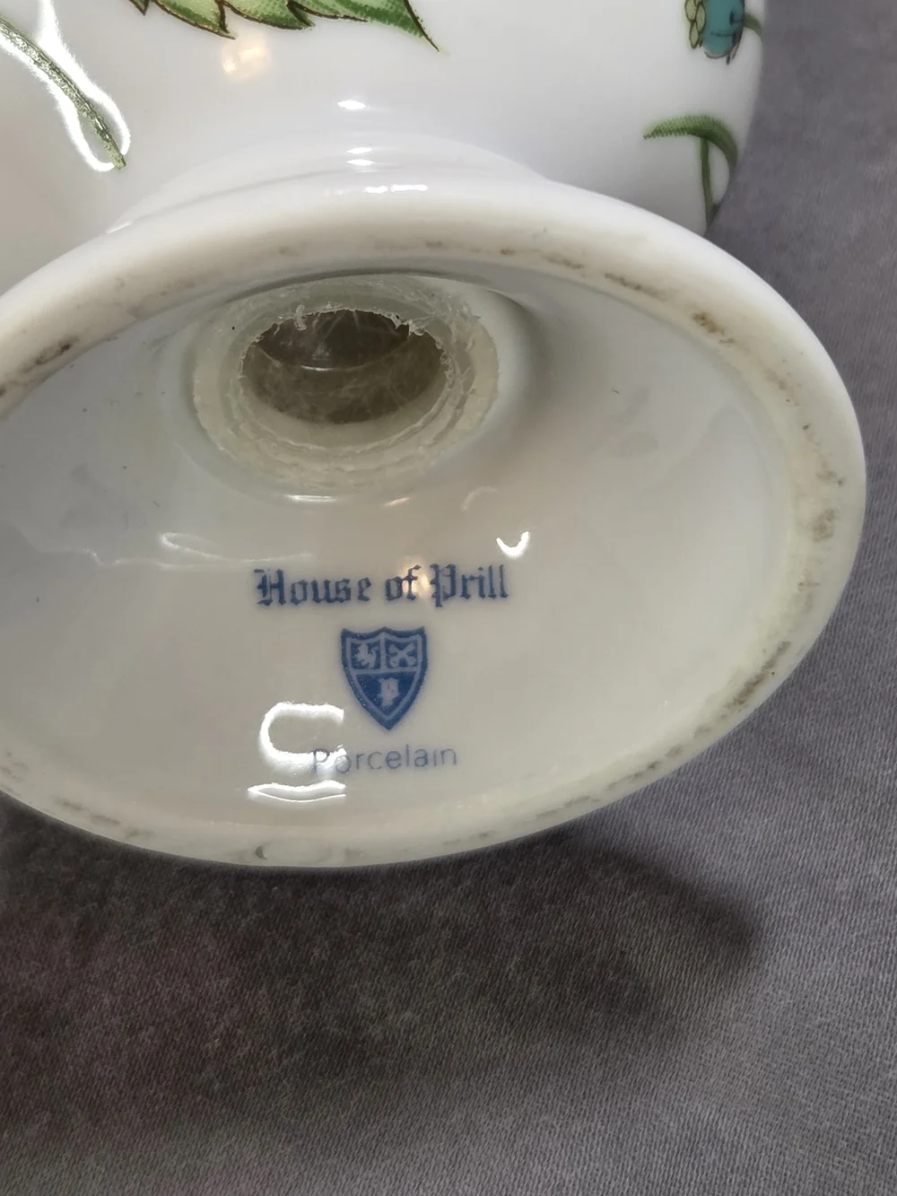 Vintage House of Prill Porcelain Sugar Shifter / Spice Dredger Floral Poppy